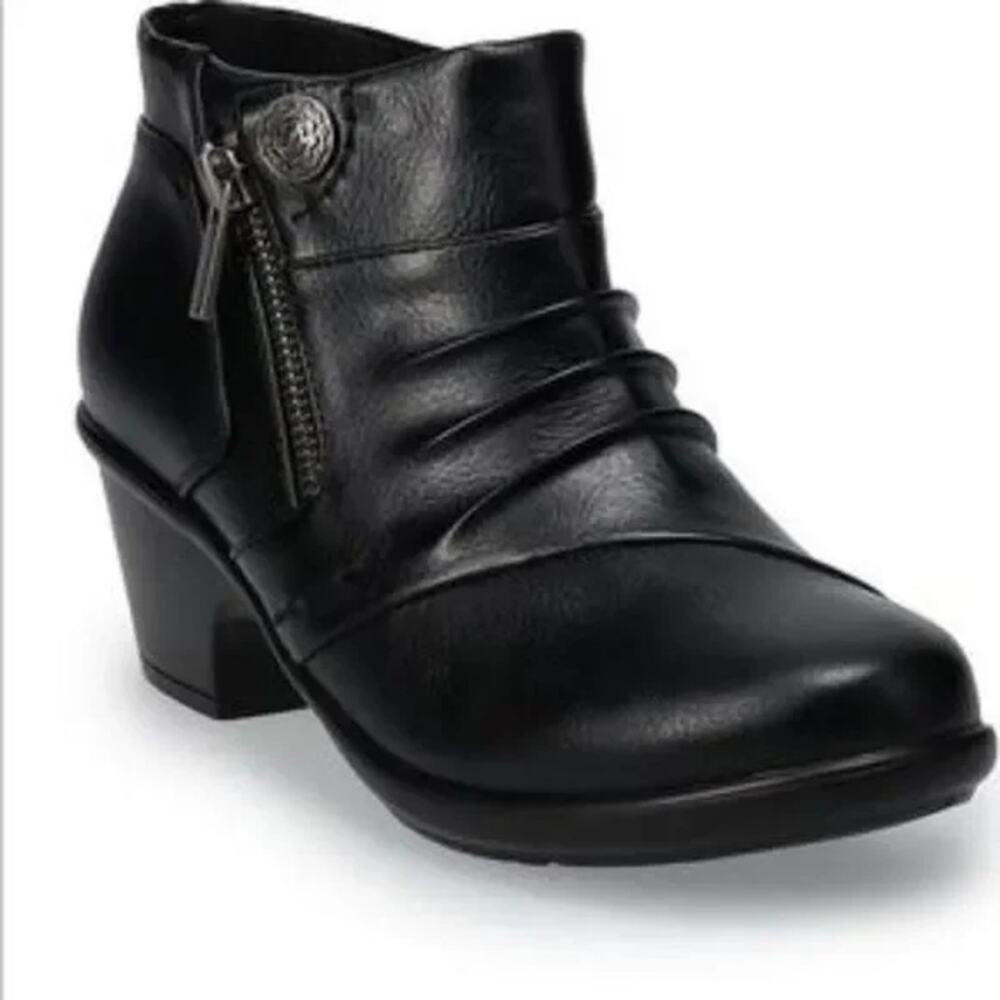 NIB Croft & Barrow Kohl's Sand Tiger Women's Black Ankle Boots Size 6.5